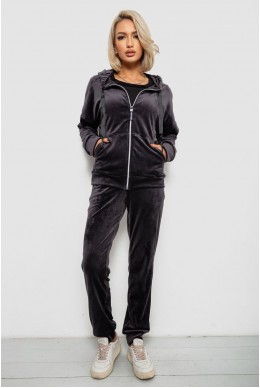Спортивный костюм женский велюровый, цвет чернильный, 257R4122