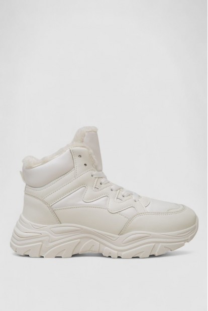 Кроссовки женские зимние на меху  -уценка, цвет белый, 248RDM01-U-1