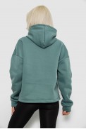 Худи женский с капюшоном на флисе  -уценка, цвет оливковый, 257R335-U - фото № 3