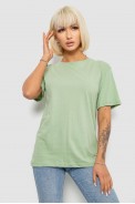 Футболка жіноча однотонна  -уцінка, колір оливковий, 129R8900-1-U оптом - фото № 0