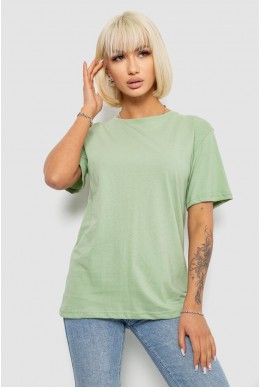 Футболка женская однотонная  -уценка, цвет оливковый, 129R8900-1-U