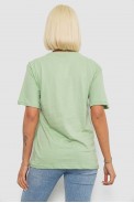 Футболка жіноча однотонна  -уцінка, колір оливковий, 129R8900-1-U оптом - фото № 3
