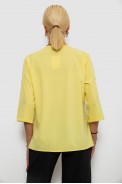 Блуза однотонна  -уцінка, колір жовтий, 230R1121-1-U-13 - фото № 3