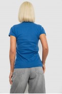 Футболка женская однотонная  -уценка, цвет синий, 129R8900-U - фото № 3