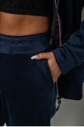 Спортивный костюм женский велюровый, цвет синий, 257R4122 - фото № 6