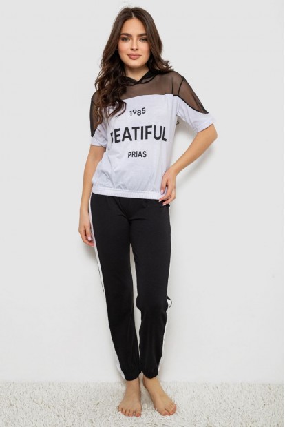 Пижама женская  -уценка, цвет белый, 243R1488-003-U-17