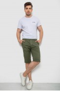 Шорти чоловічі  -уцінка, колір хакі, 244RLS24-0180-U-12 - фото № 1