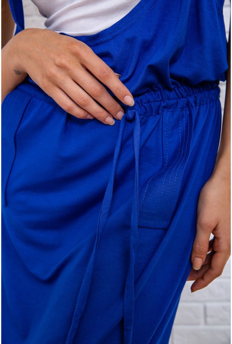 Купити Довга трикотажна сукня, кольору електрик, 167R5-7 - Фото №5