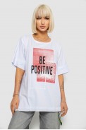 Футболка женская с принтом, цвет белый, 244R4011 - фото № 6