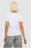 Футболка женская с принтом, цвет белый, 244R1022 - фото № 3