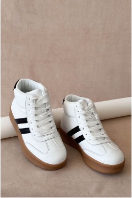 Кросівки жіночі демісезонні, колір біло-чорний, 248RSD20-7