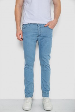 Джинси чоловічі однотонні  -уцінка, колір блакитний, 247R1242-1-U-42