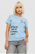 Футболка женская с принтом, цвет голубой, 244R1022 - фото № 0