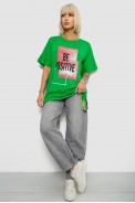 Футболка жіноча з принтом, колір зелений, 244R4011 - фото № 1