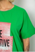 Футболка жіноча з принтом, колір зелений, 244R4011 - фото № 4