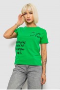 Футболка женская с принтом, цвет зеленый, 244R1022 - фото № 0