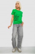 Футболка женская с принтом, цвет зеленый, 244R1022 - фото № 1