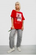 Футболка женская с принтом, цвет красный, 244R4011 - фото № 1