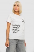Футболка женская с принтом, цвет молочный, 244R1022 - фото № 2