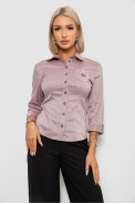 Рубашка классическая в полоску, цвет пудровый, 230R645 - фото № 0