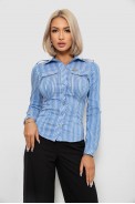 Рубашка классическая в полоску, цвет голубой, 230R646-1 оптом - фото № 0