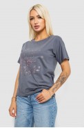 Футболка женская с принтом, цвет серый, 221R2804 - фото № 2