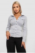 Рубашка классическая в полоску  -уценка, цвет серый, 230R641-U-29 оптом - фото № 0