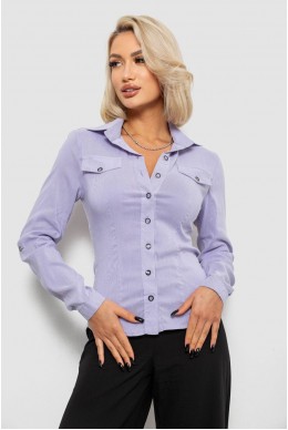 Рубашка классическая в полоску  -уценка, цвет сиреневый, 230R641-5-U-45