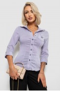 Сорочка класична в смужку, колір бузковий, 230R645 оптом - фото № 0