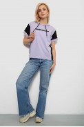 Футболка жіноча з принтом, колір бузковий, 244R2311-5 - фото № 1