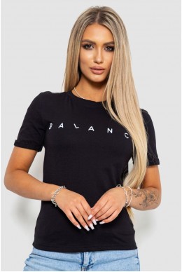 Футболка жіноча з принтом  -уцінка, колір чорний, 238R57400-U-25