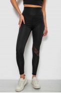 Лосини жіночі однотонні, колір чорний, 214R001L оптом - фото № 0