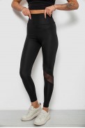 Лосини жіночі однотонні, колір чорний, 214R001L оптом - фото № 2
