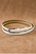 Ремінь жіночий лаковий, колір білий, 196R1010W31 - фото № 0
