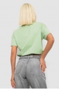 Футболка жіноча з принтом, колір оливковий, 244R2306 оптом - фото № 3