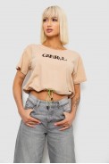 Футболка женская с принтом, цвет бежевый, 244R2306 - фото № 0