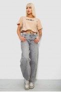 Футболка женская с принтом, цвет бежевый, 244R2306 - фото № 1