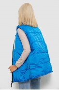 Жилет женский демисезонный, цвет бирюзовый, 257R95-1 оптом - фото № 3