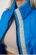 Жилет женский демисезонный, цвет бирюзовый, 257R95-1 оптом - фото № 4