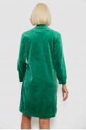 Халат жіночий велюровий на блискавці, колір зелений, 257R1022 - фото № 3