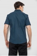 Мужская рубашка с принтом, цвет темно-синий, 186R7022 - фото № 3