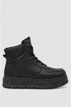 Кросівки жіночі зимові на хутрі, колір чорний, 248RBL5