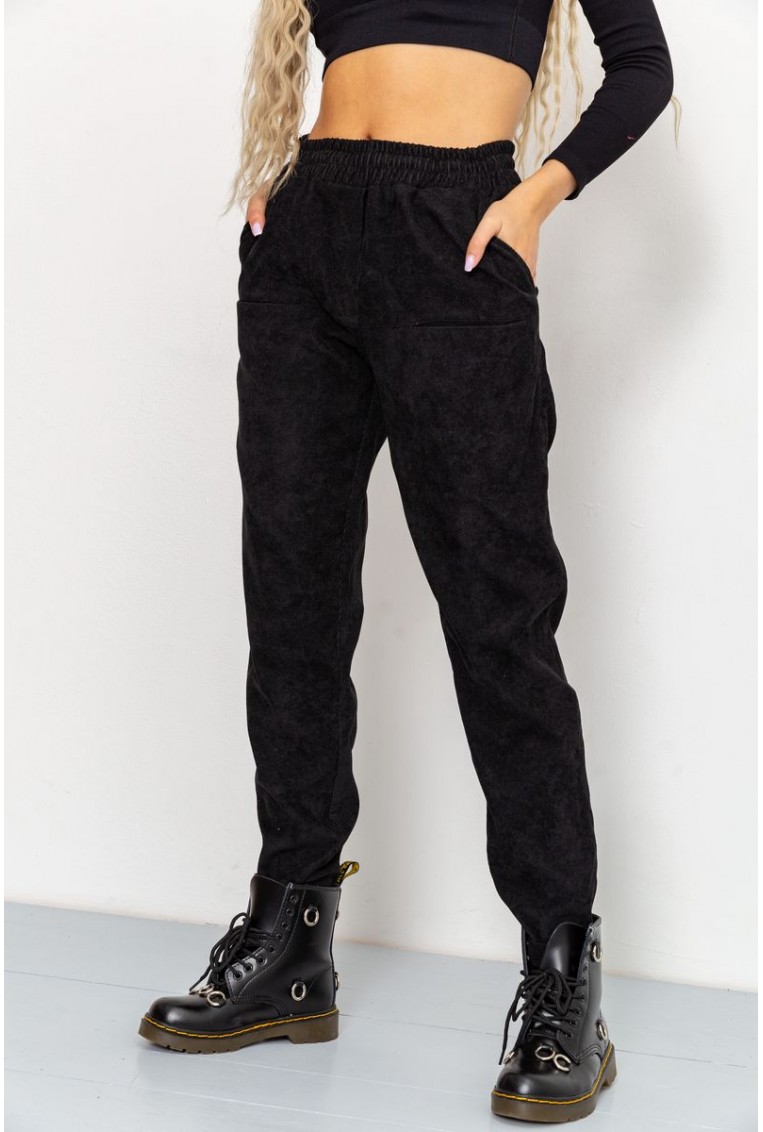 Купить Женские вельветовые штаны, черного цвета, 102R270 - Фото №2