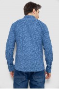 Рубашка мужская однотонная с принтом, цвет джинс, 186R2115 - фото № 3