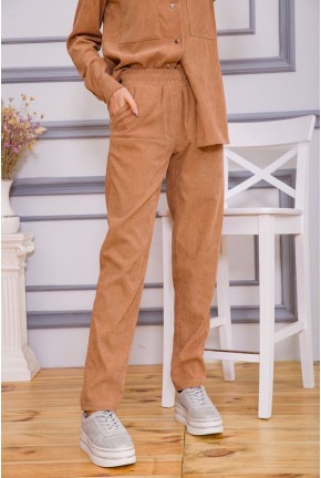 Жіночі вельветові штани, коричневого кольору, 102R270