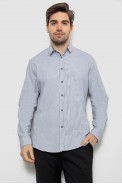 Рубашка мужская в полоску, цвет серый, 186R6918-7 - фото № 0