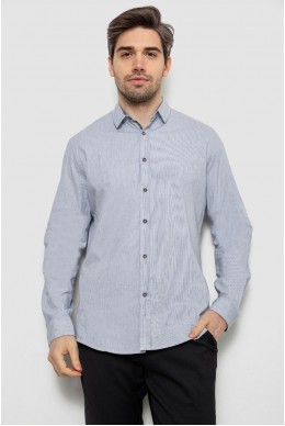 Рубашка мужская в полоску, цвет серый, 186R6918-7