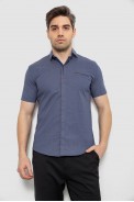 Чоловіча сорочка з принтом, колір синій, 186R7022 - фото № 0