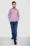 Рубашка мужская однотонная с принтом, цвет сиреневый, 186R2115 - фото № 6
