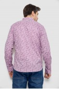 Рубашка мужская однотонная с принтом, цвет сиреневый, 186R2115 - фото № 8